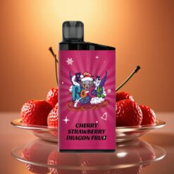 IGET Bar 3500 Puffs Disposable Vape - 1400mAh Mesh Coil, Cherry Strawberry Dragon Fruit