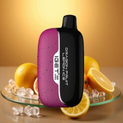 IGET Moon K5000 Puffs Dragon Fruit Lemon Ice Disposable Vape - 81.5g, Mesh Coil 1.35 Ohm, 49.5x25.3x99.4mm