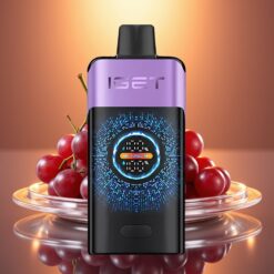 IGET ONE 12000 Puffs Turbo Disposable Vape with Curved Screen & Dual Mesh Coil Grape Ice
